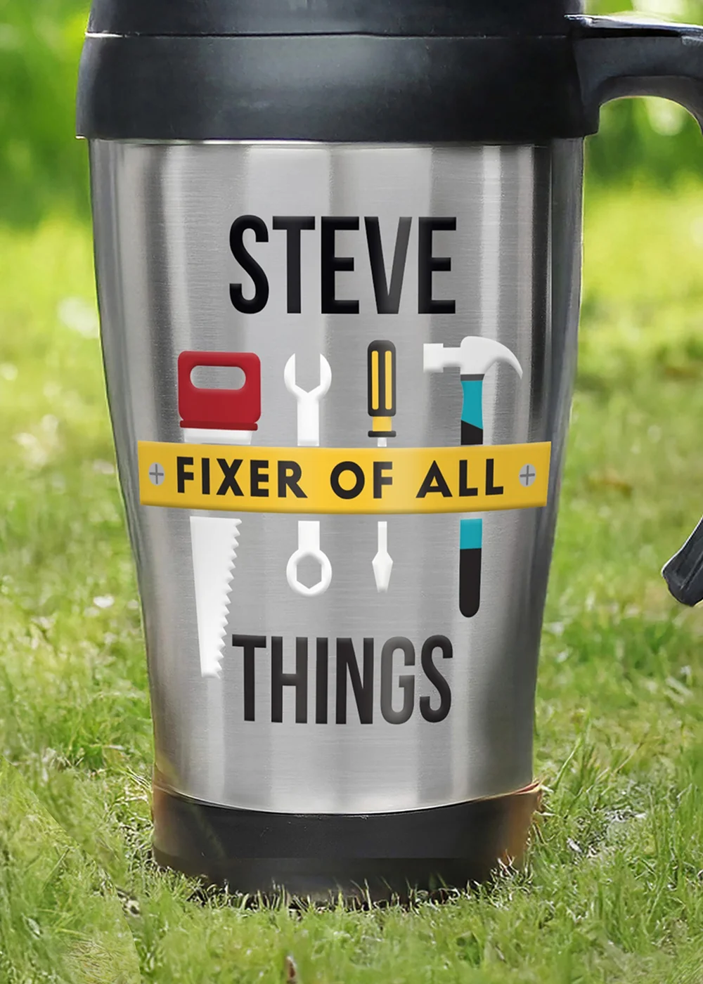 Personalised Memento Company Silver DIY Travel Mug - One Size Image 2