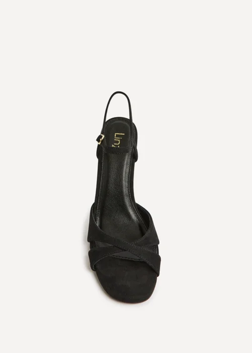 Linzi Compelled Black Faux Suede Stiletto Heeled Sandals - 4 Image 4