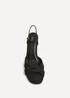 Linzi Compelled Black Faux Suede Stiletto Heeled Sandals - 4 Image 4
