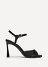 Linzi Compelled Black Faux Suede Stiletto Heeled Sandals - 4 Image 2