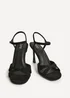 Linzi Compelled Black Faux Suede Stiletto Heeled Sandals - 4 Image 3