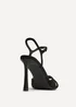 Linzi Compelled Black Faux Suede Stiletto Heeled Sandals - 4 Image 5