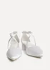 Linzi Faith Bridal Ivory Satin Low Court Heels - Size 5 Image 3