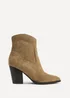 Linzi Canyon Sand Suede Leather Western Ankle Boots - 4 Image 2