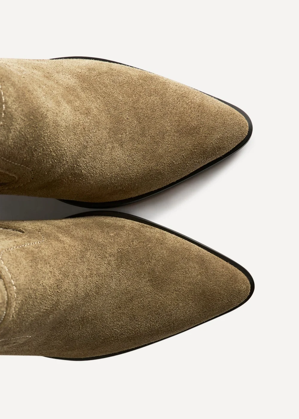 Linzi Canyon Sand Suede Leather Western Ankle Boots - 4 Image 5