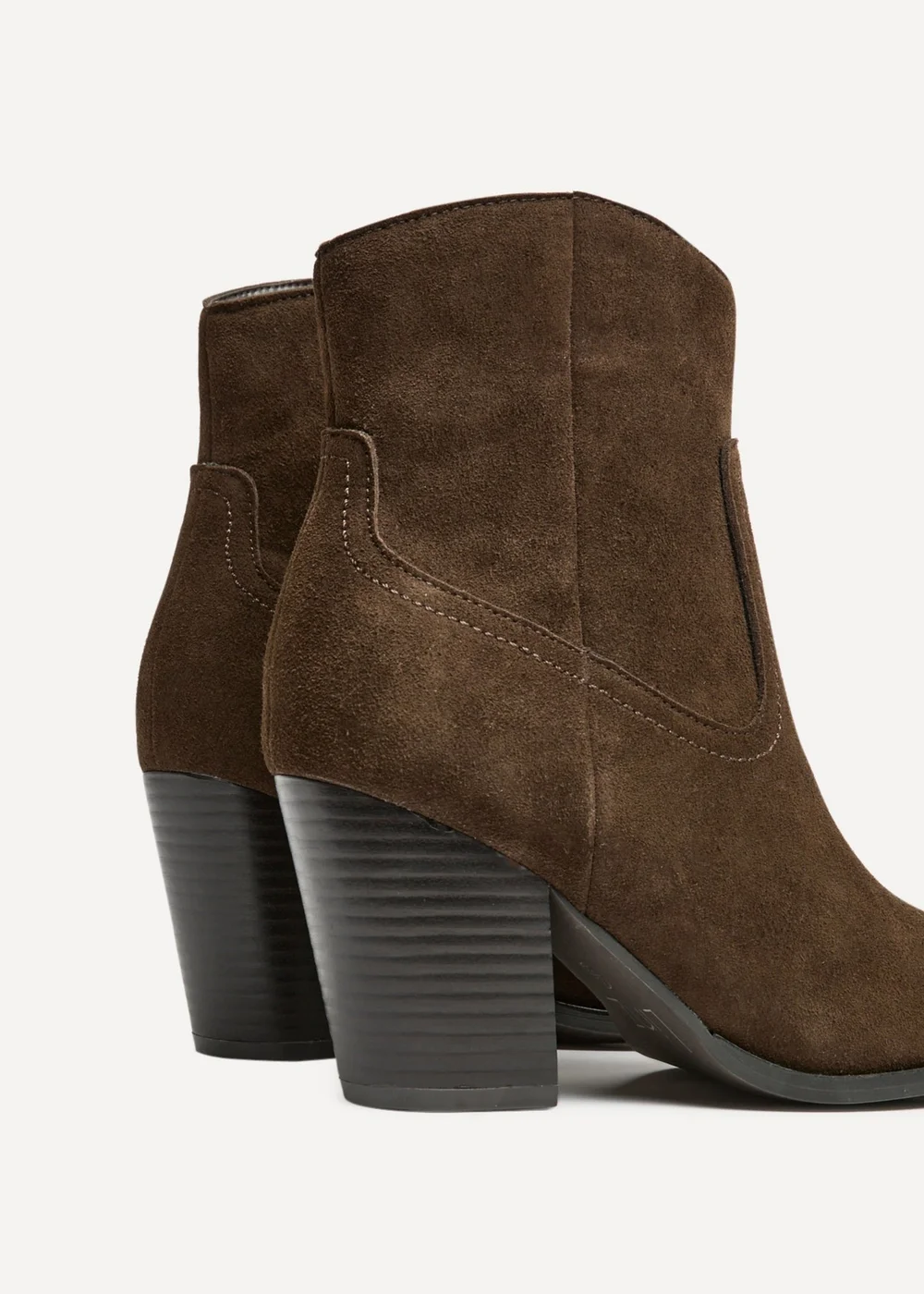 Linzi Canyon Brown Suede Leather Western Ankle Boots - Size 5 Image 4