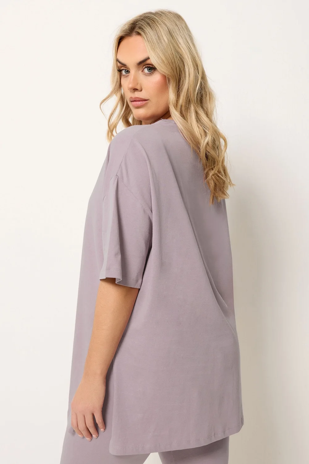 Yours Curve Light Pink Longline T-Shirt - 16 Image 3