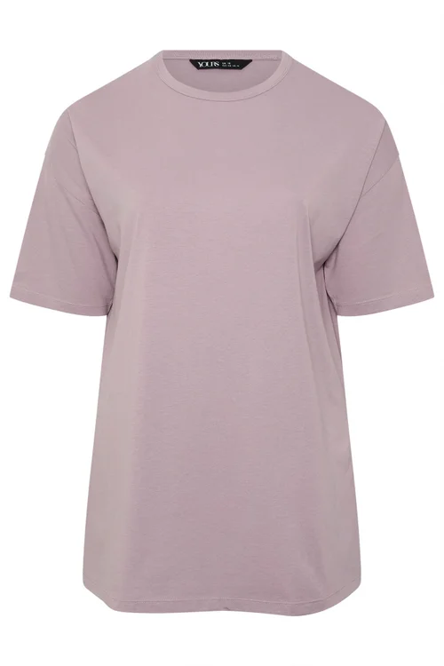 Yours Curve Light Pink Longline T-Shirt - 16 Image 5