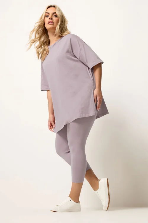 Yours Curve Light Pink Longline T-Shirt - 16 Image 2