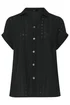 Yours Curve Black Broderie Anglaise Grown On Sleeve Shirt - 26-28 Image 5