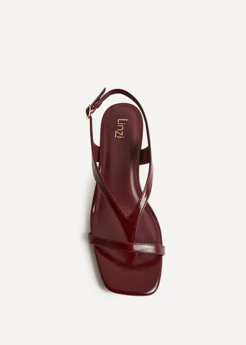 Linzi Myth Burgundy Heeled Sandals - Size 7 Image 4