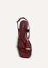 Linzi Myth Burgundy Heeled Sandals - Size 7 Image 4