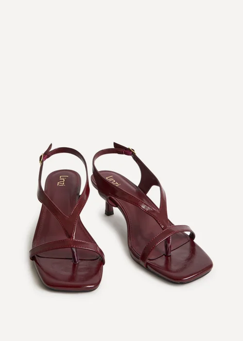Linzi Myth Burgundy Heeled Sandals - Size 7 Image 3