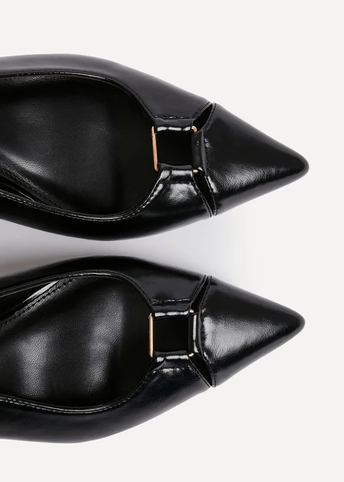 Linzi Lowrie Black Faux Leather Court Heels - 5 Image 5