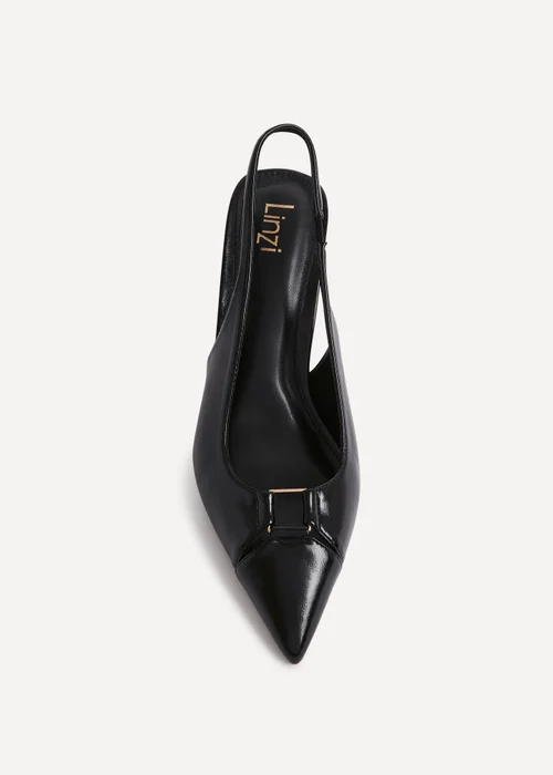 Linzi Lowrie Black Faux Leather Court Heels - 5 Image 4