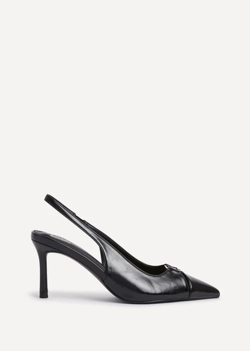 Linzi Lowrie Black Faux Leather Court Heels - 5 Image 2