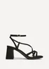 Linzi Oslo Black Faux Suede Heeled Sandals - 4 Image 2
