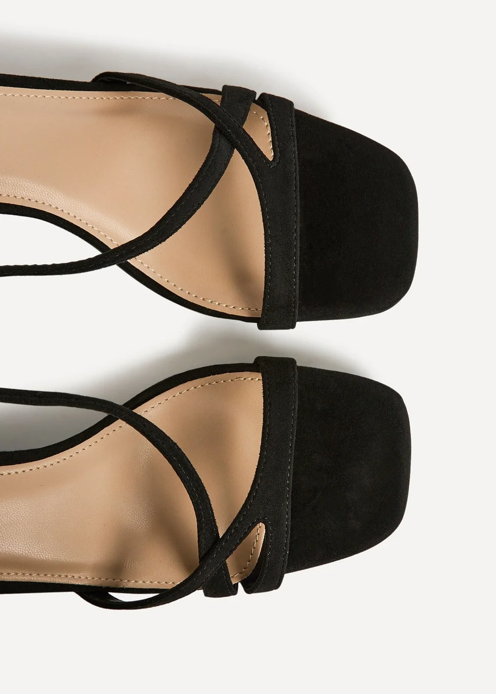 Linzi Oslo Black Faux Suede Heeled Sandals - 4 Image 5