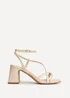 Linzi Oslo Nude Faux Leather Heeled Sandals - 5 Image 2