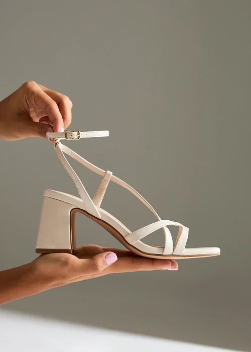 Linzi Oslo Nude Faux Leather Heeled Sandals - 5 Image 1