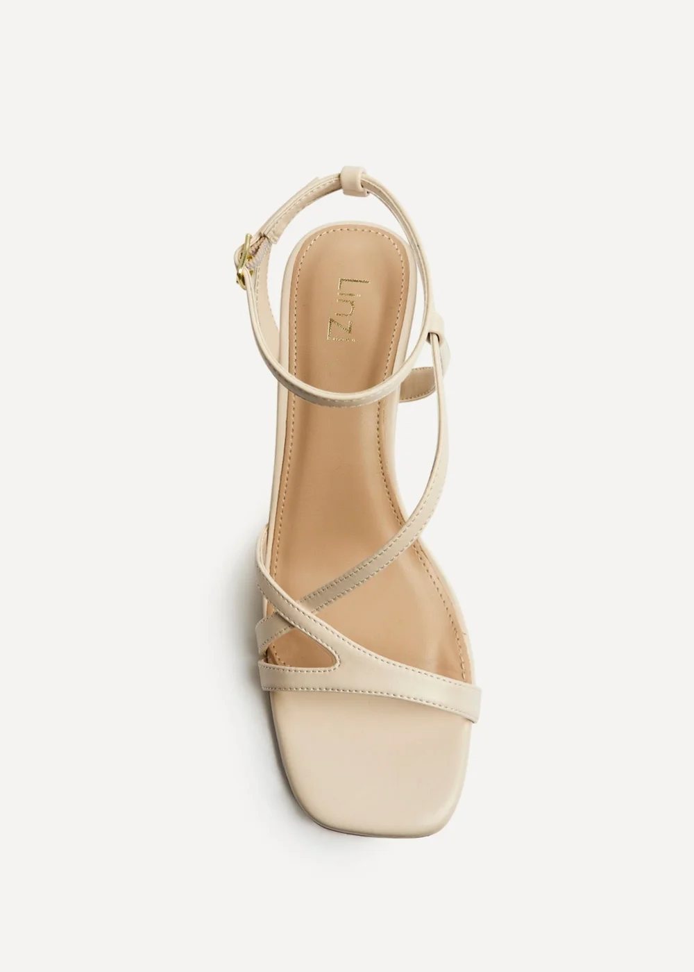 Linzi Oslo Nude Faux Leather Heeled Sandals - 5 Image 4