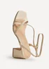 Linzi Oslo Nude Faux Leather Heeled Sandals - 5 Image 5
