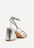Linzi Oslo Silver Faux Leather Heeled Sandals - 3 Image 5