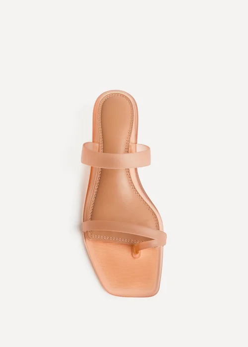 Linzi Shade Nude Jelly Heeled Sandals - Size 5 Image 4