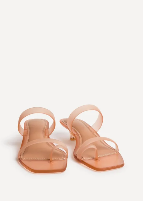 Linzi Shade Nude Jelly Heeled Sandals - Size 5 Image 3