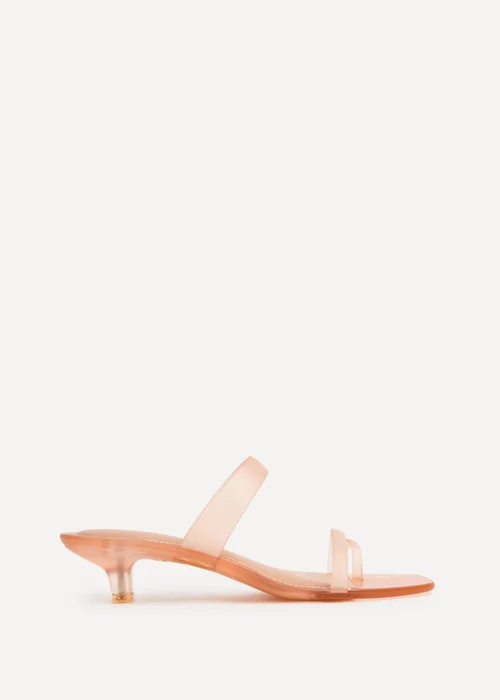 Linzi Shade Nude Jelly Heeled Sandals - Size 5 Image 2