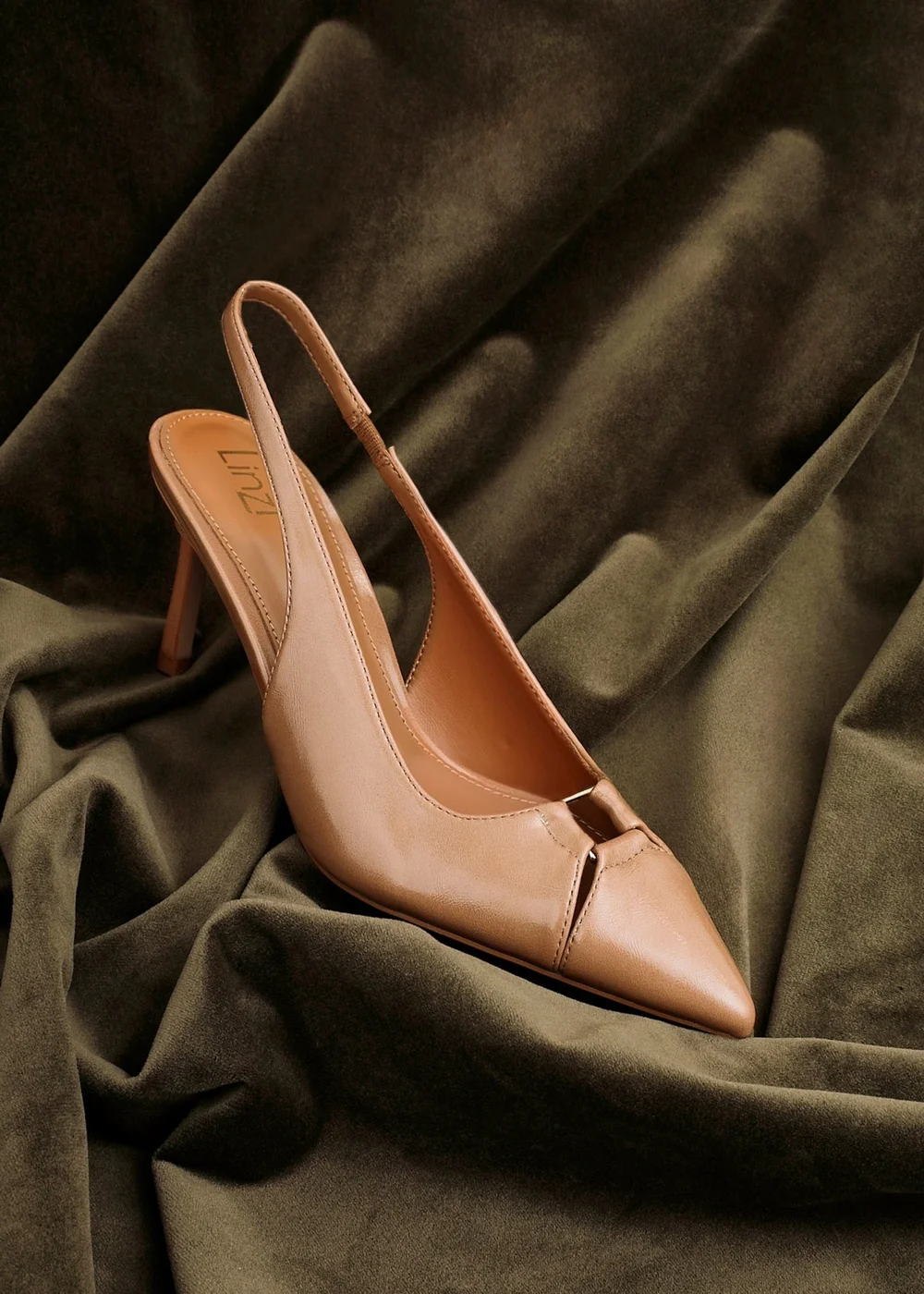 Linzi Lowrie Camel Faux Leather Court Heels - 5 Image 1