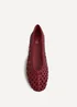 Linzi Melina Red Handwoven Ballet Flats - Size 7 Image 4