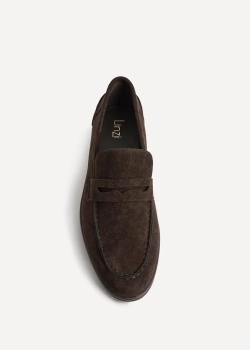 Linzi Review Brown Faux Suede Classic Loafer - 6 Image 4
