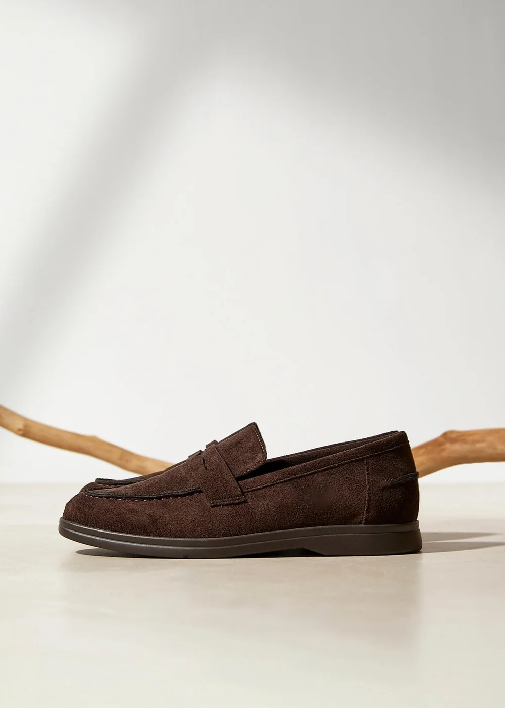 Linzi Review Brown Faux Suede Classic Loafer - 6 Image 6