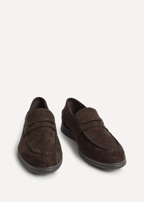 Linzi Review Brown Faux Suede Classic Loafer - 6 Image 3