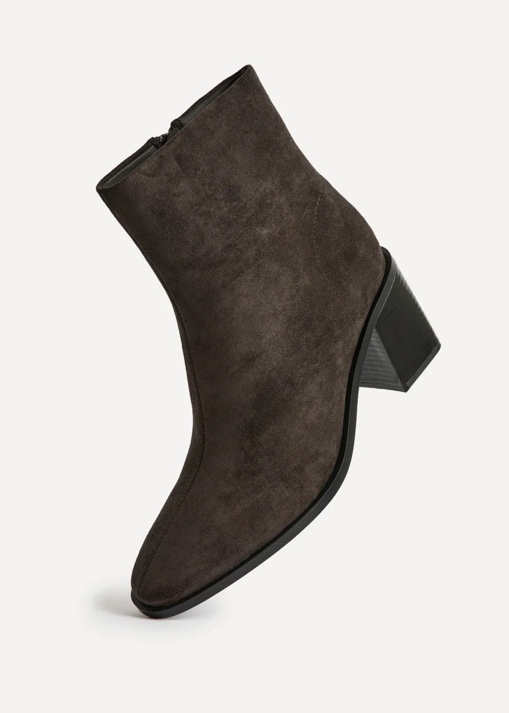 Linzi Orlando Grey Block Heeled Ankle Boots - 6 Image 4