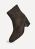 Linzi Orlando Grey Block Heeled Ankle Boots - 6 Image 4