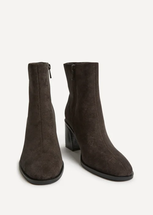 Linzi Orlando Grey Block Heeled Ankle Boots - 6 Image 3