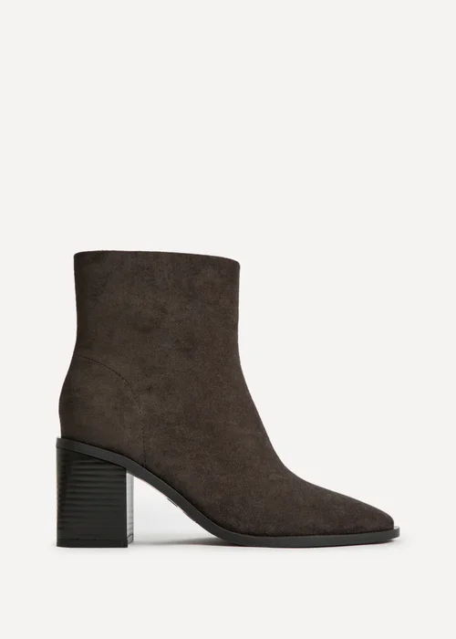 Linzi Orlando Grey Block Heeled Ankle Boots - 6 Image 2