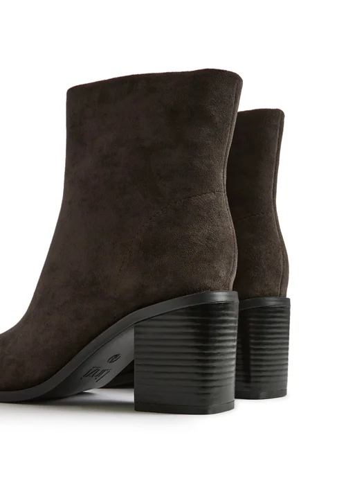 Linzi Orlando Grey Block Heeled Ankle Boots - 6 Image 5