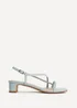 Linzi Arden Pale Blue Faux Leather Block Heeled Sandals - 3 Image 2
