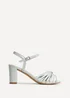 Linzi Arabel Pale Blue Faux Leather Block Heeled Sandals - 8 Image 2
