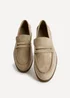 Linzi Review Beige Faux Suede Classic Loafer - 3 Image 5