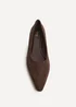 Linzi Focus Brown Faux Suede Pointed Toe Ballet Flats - 7 Image 4