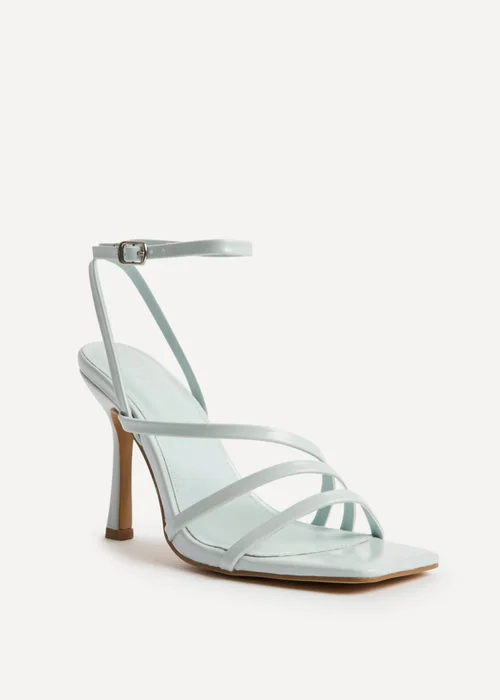 Linzi Scarlett Pale Blue Faux Leather Strappy Heels - 4 Image 5