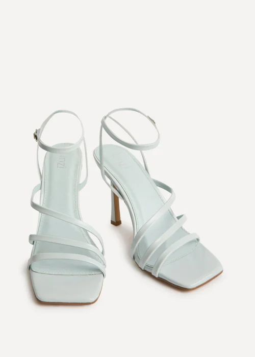 Linzi Scarlett Pale Blue Faux Leather Strappy Heels - 4 Image 3
