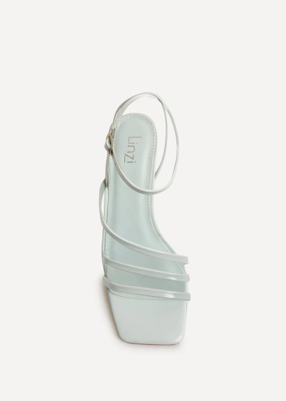 Linzi Scarlett Pale Blue Faux Leather Strappy Heels - 4 Image 4