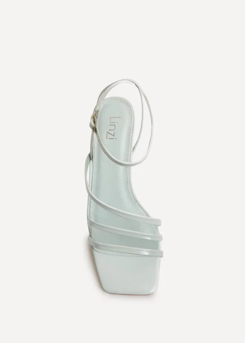 Linzi Scarlett Pale Blue Faux Leather Strappy Heels - 4 Image 4