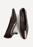 Linzi Delaney Brown Faux Leather Square Toe Court Heels - 7 Image 3