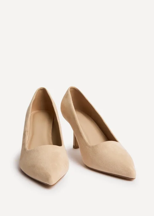 Linzi Aim Wide Fit Nude Faux Suede Court Heels - 4 Image 3